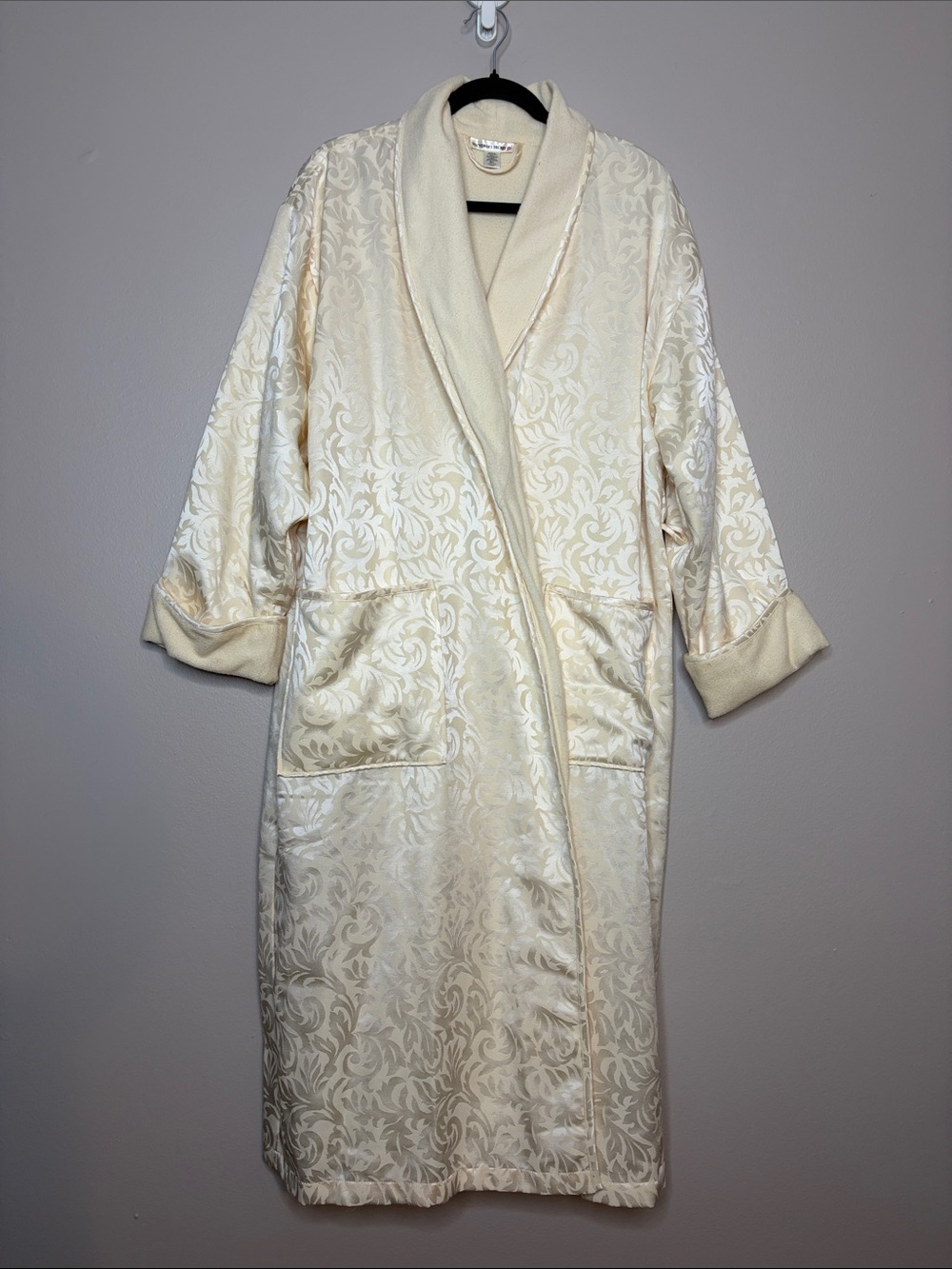 VTG Victoria’s Secret Gold Label Satin Jacquard Terry Lined Maxi Robe M/L